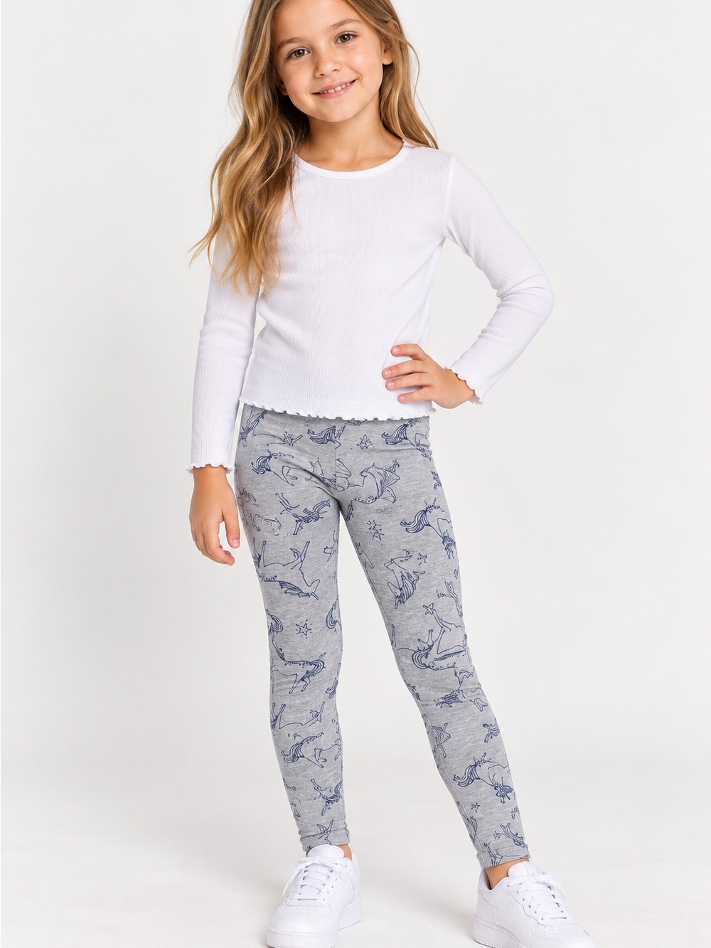 Joe Fresh Girls Unicorn Print Leggings Size M 7–8